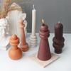 3D Tall Geometry Cylindrical Pillar Candle Molds Ribbed Aesthetic Twist Silicone Mould Abstract Decora Mold Gifts Craft Home De