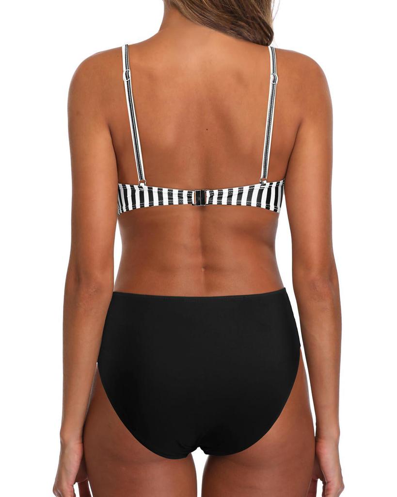 2024 European & American Sexy Hard Cup Underwire Bikini Swimsuit