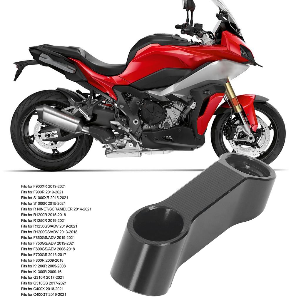 10mm Mirror Risers Extenders Aluminium Alloy Spacers Extension Adapter Kit for F900XR F900R S1000XR S1000R