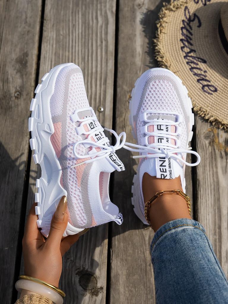 Fashion Women Shoes Summer 2025 New Four Seasons Versatile Thin Breathable Casual Shoes Large Fashion Sneakers Women Zapatos De Mujer