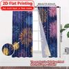 2D Flat Printing  2pcs Festive Cheers Modern Contemporary Curtains 100% Polyester Curtains Decorations for Grey   Semi-Transparent