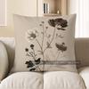 Home Decor Modern Black And White Floral Pattern Pillow Cover Pattern Cushion Cover Suitable For Sofa Bedroom Car Pillow Cover