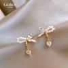 Pearl Bows Zircon Beaded Stud Earrings for Women 2025 New Earrings Accessible Luxury Fancy Elegant Generous Earrings