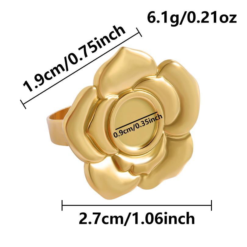 1/5 Stück Echtvergoldeter Cabochon-Ring Rund Oval Leere Tablettbasis Edelstahlringe Für Damen Herren Handgefertigte Emaille-Accessoires