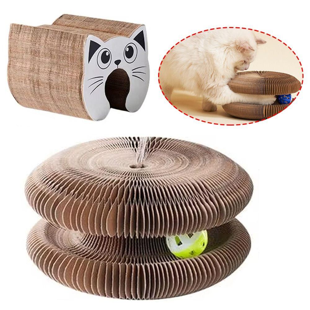 Magic Organ Kitty Kurlz Cat Toy Wear-Resistant Transformable Cat Scratcher No Crumbs Resistant To Scratching Ball Scratch Pad