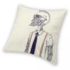 Gentleman Becomes A Hipster Square Pillowcase Polyester Linen Velvet Pattern Zip Decor Sofa Cushion Cover
