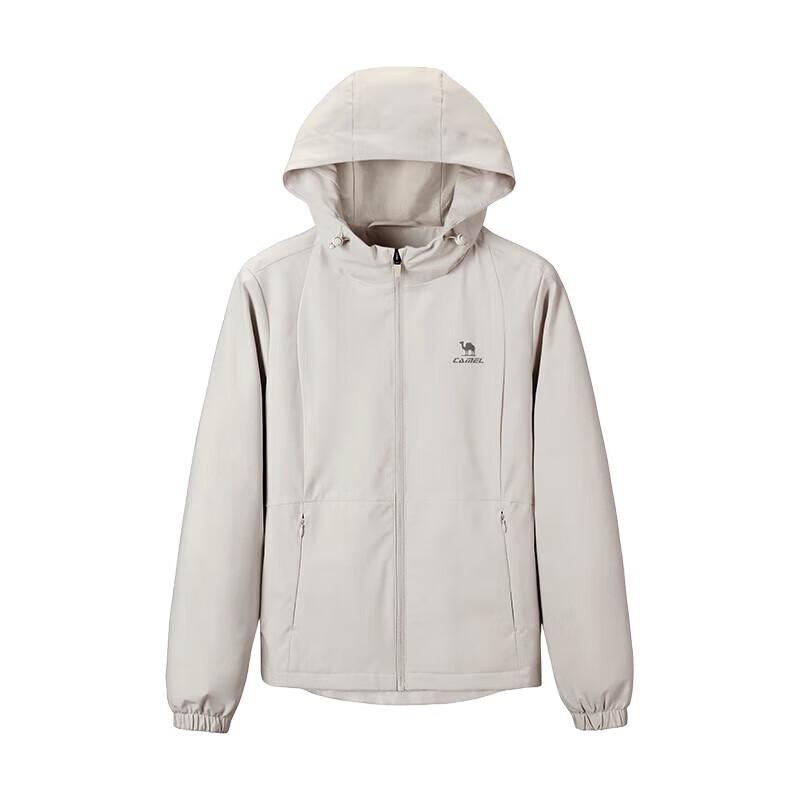 CAMEL Outdoor Water-Repellent Fleece-Lined Hooded Jacket