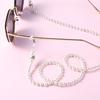 Fashion Nonslip White Pearl Beads Alloy Eyeglass Chain for Glasses Accessories