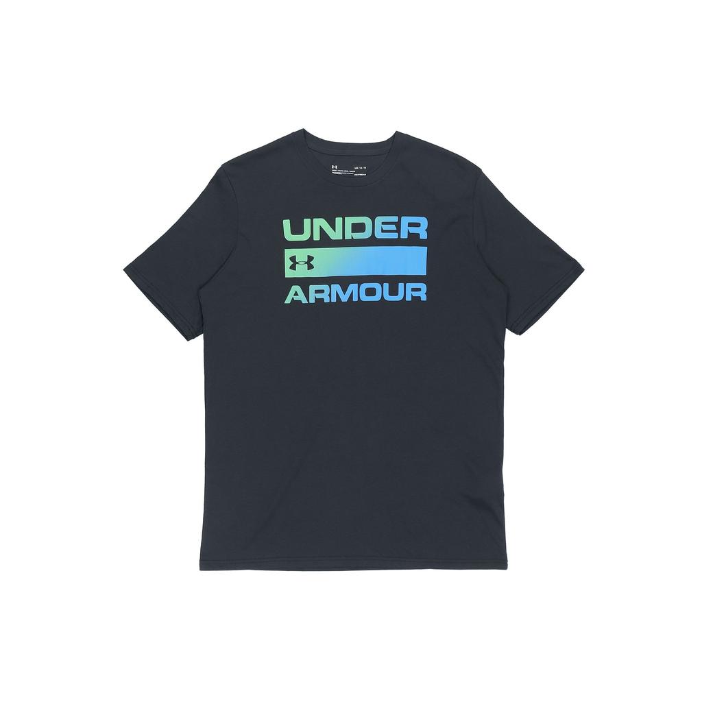 Under Armour Casual Stretch Printed Straight T-Shirt Men Tops Black 1329582-004