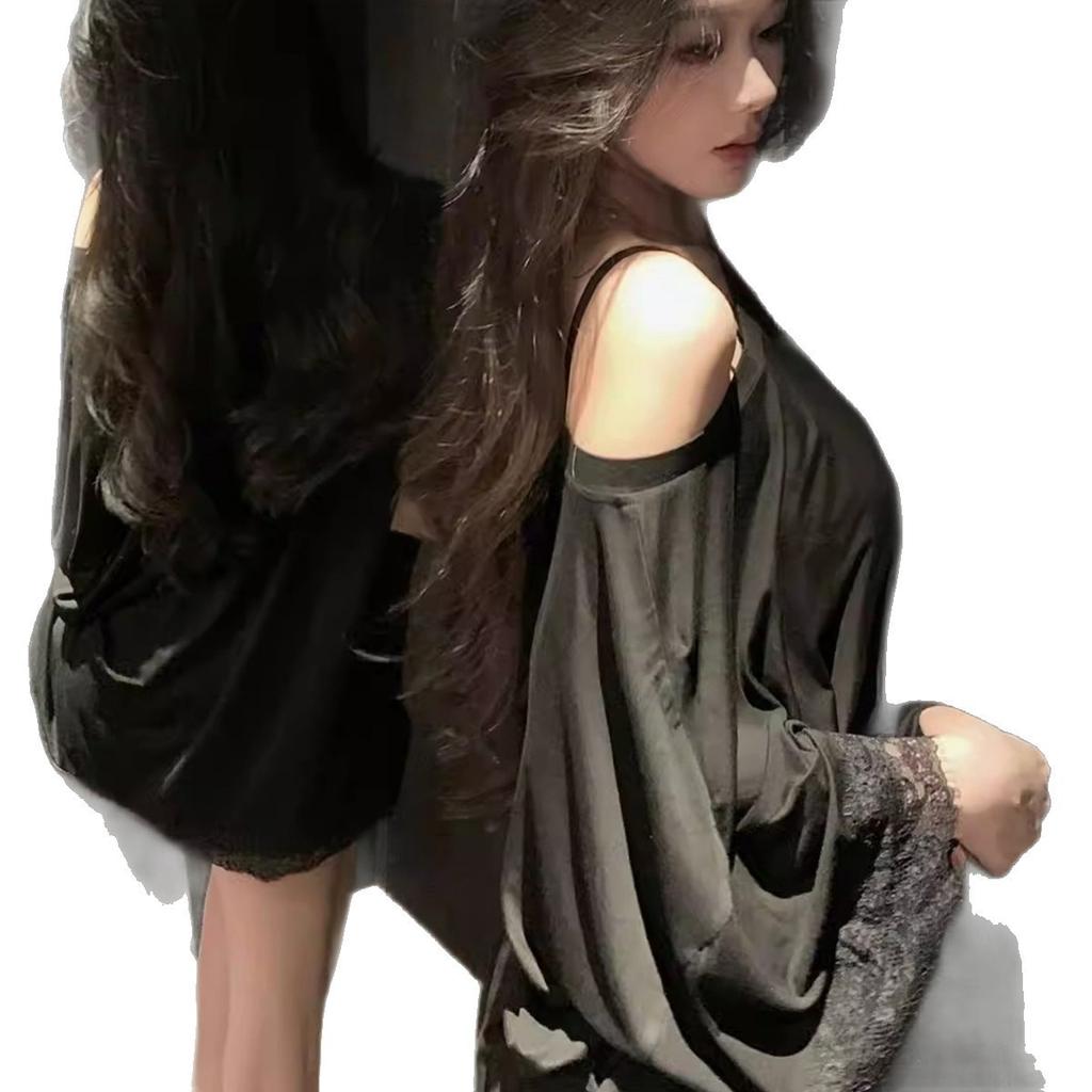 Einfache einfarbige Modal-Pyjamas mit Brustpolstern für Damen, Sommer, kurzärmelig, mit Shorts, süße Spitze, vielseitige Loungewear