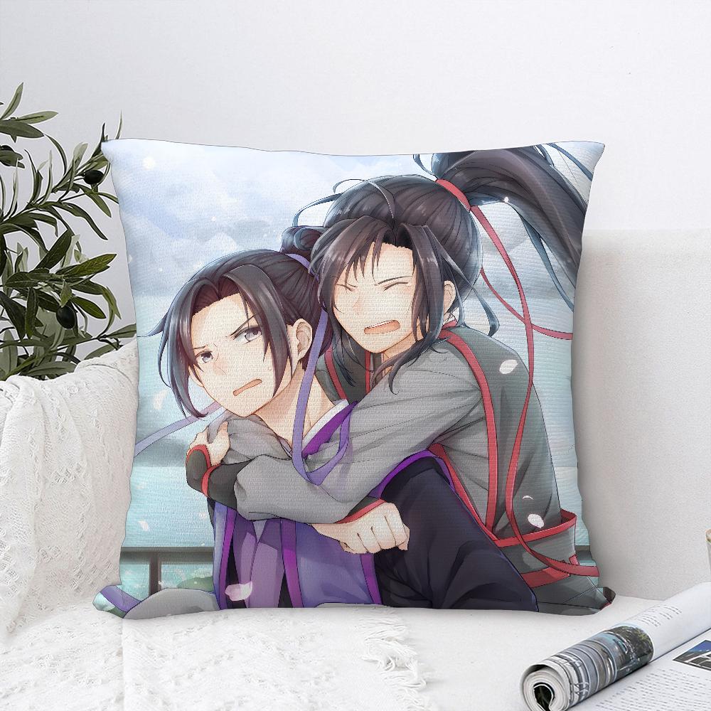 M-Mo Dao Zu Shi Anime Pillow Case Sofa Decorative Home Double-sided Print Plush Square Throw Pillow Covers Cushion Decor Cover