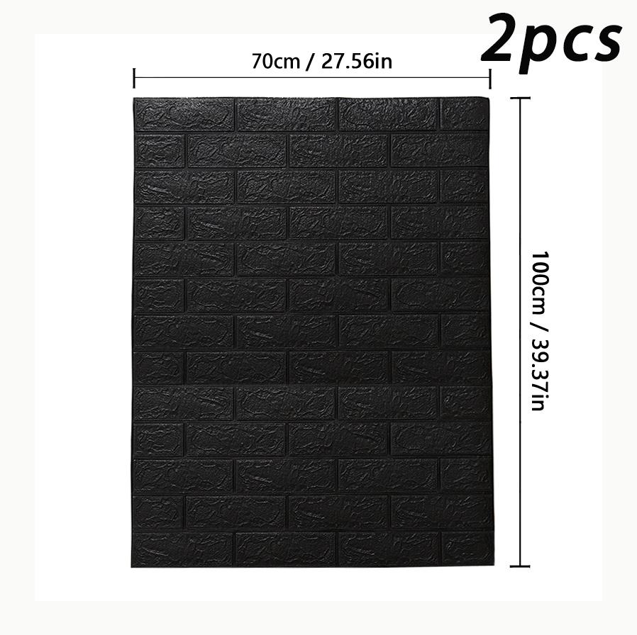 Brick pattern 70X100cm waterproof self-adhesive 3D wallpaper solid color living room wall sticker