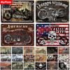 Motorcycle Metal Sign Vintage Plaque Tin Sign Wall Decor For Garage Club Plate Crafts Art Route 66 Poster Gift Custom Wholesale