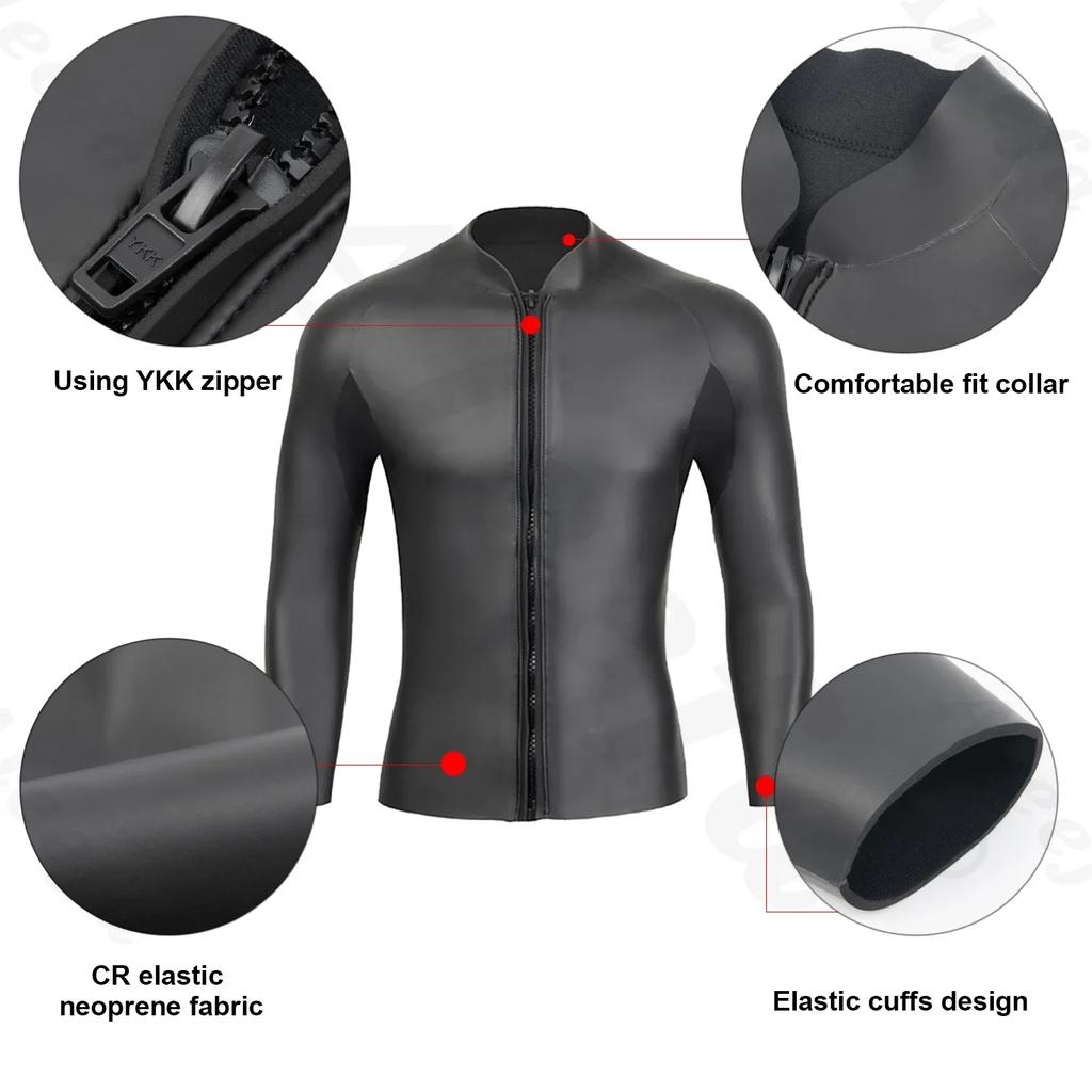 Women 3mm CR Blind Seam Flexible Wetsuit Jacket & Pant - Slim, Neoprene Smooth Skin for Diving, Surfing, Winter Swimming