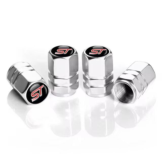 ZKBGQ1 4Pcs/set High Quality Car Valve Caps Stem Case Covers For ST Line Accessories Wheel Valve Dust Caps Tyre Rim Stem Cover For Ford