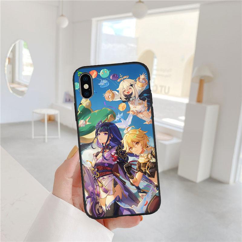 CJ60 Genshin Impact Soft Shell Phone Case for Redmi Note 10 11 12 Pro Max 10S 10C 10T 11A 11S 12S 12C