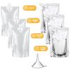 Bolsas con boquilla para bebidas de viaje, bolsas de plástico transparente selladas para almacenamiento de jugo, bolsa para bebidas frías y heladas, portátil, 100ml-500ml