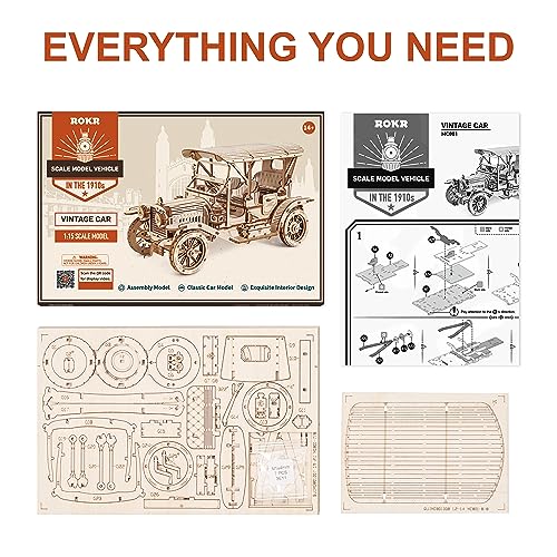 Robotime 3D Wooden Puzzle, Laser-Cut Gears, Miniature Toy, Educational Toy for Boys, Girls, and Adults, Perfect for Preschool Celebrations, New Year's