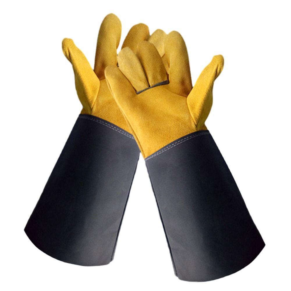 Wear-resistant Cowhide Welding Gloves Fire Protection Welder Work Gloves Safety Protection
