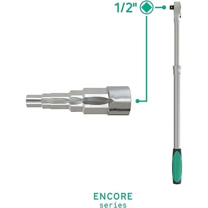 Clé étagée 5 tailles pour radiateurs et sanitaires 1/2" carré – acier chrome‑vanadium AIMOONSA