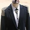 1 Stück Metallquaste Epaulette Retro Gliederkette Blazer Epaulette Punk Schulterepaulette für Herren Damen Jacken Uniformen Party Kostüm Zubehör