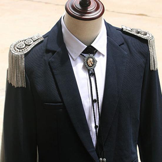 1 Stück Metallquaste Epaulette Retro Gliederkette Blazer Epaulette Punk Schulterepaulette für Herren Damen Jacken Uniformen Party Kostüm Zubehör