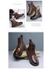 2025 Men's Genuine Leather High Top Martin Boots, Trendy Thick-Soled, Retro British Style, Plus Velvet.
