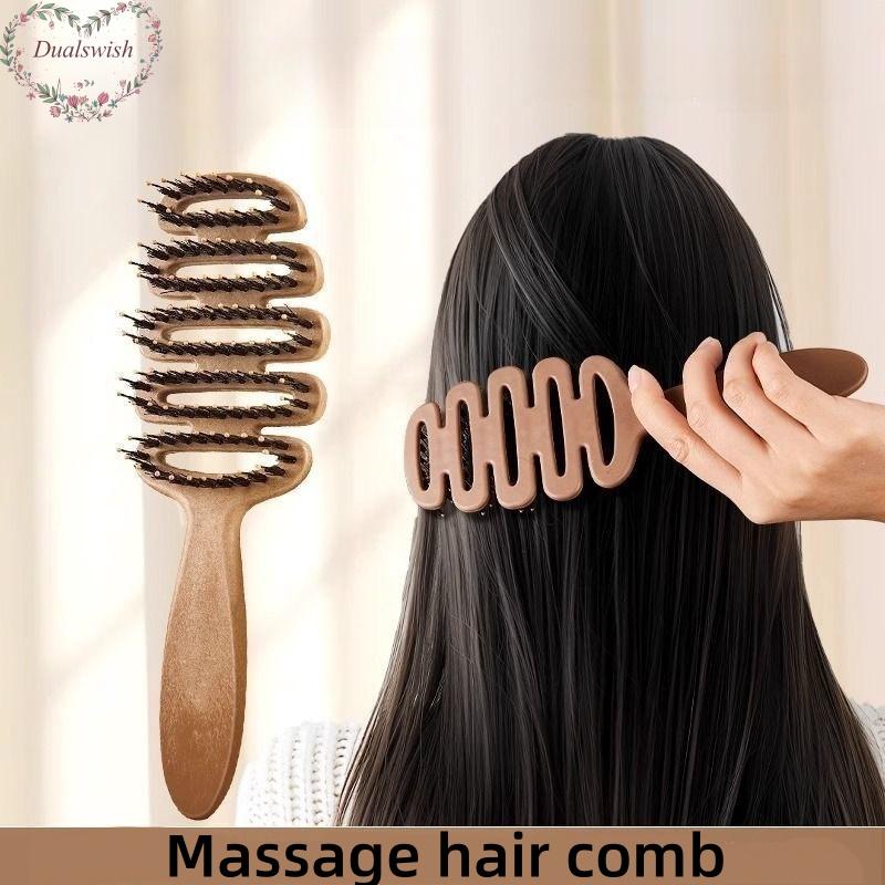 Pine Tower Shape Hair Smoothing Comb Fluffy Massage Head Hair Brush Anti-static Bristle Comb Rib Comb Hair Care Styling Comb