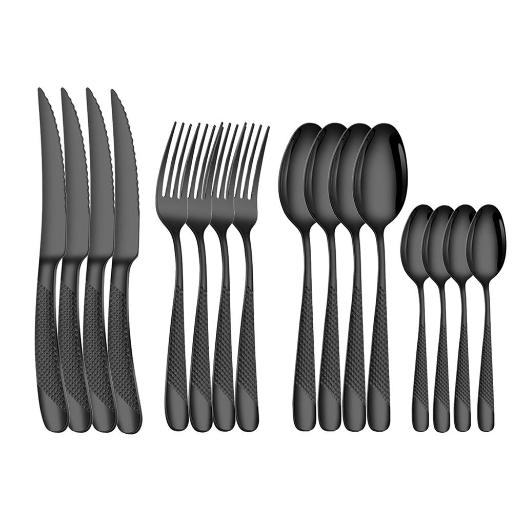 16Stainless Steel Star Suits High-grade Fine Steak Knife and Fork Dessert Spoon Coffee Spoon