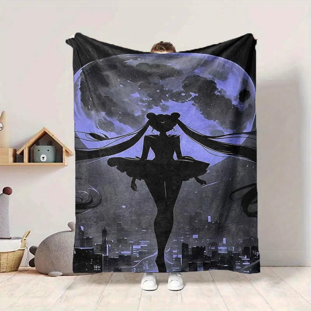1PC Sailor Moon Blanket, Throw For Sofa, Bed, Travel, Camping, Livingroom,