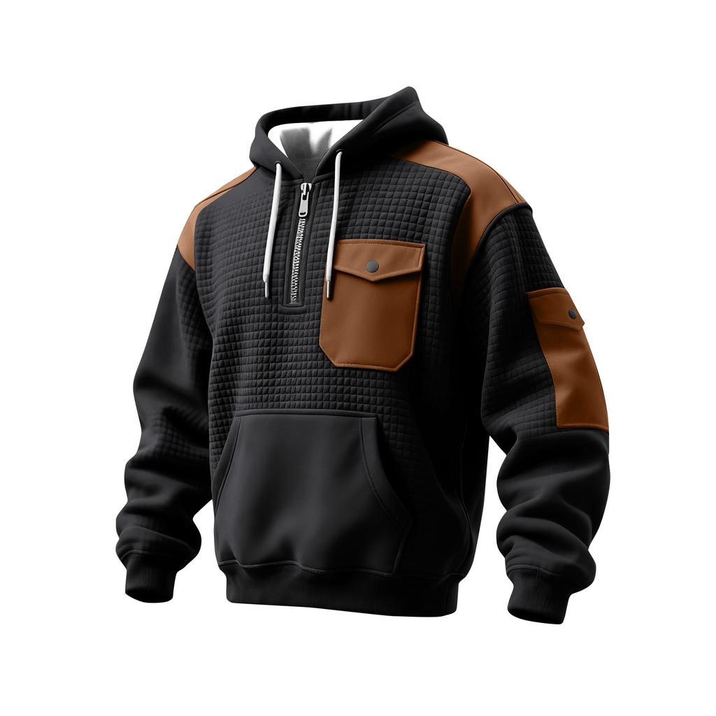 Men's Solid Color Sweatshirt Hoodie Men's Sports Large Size Casual Sweatshirt