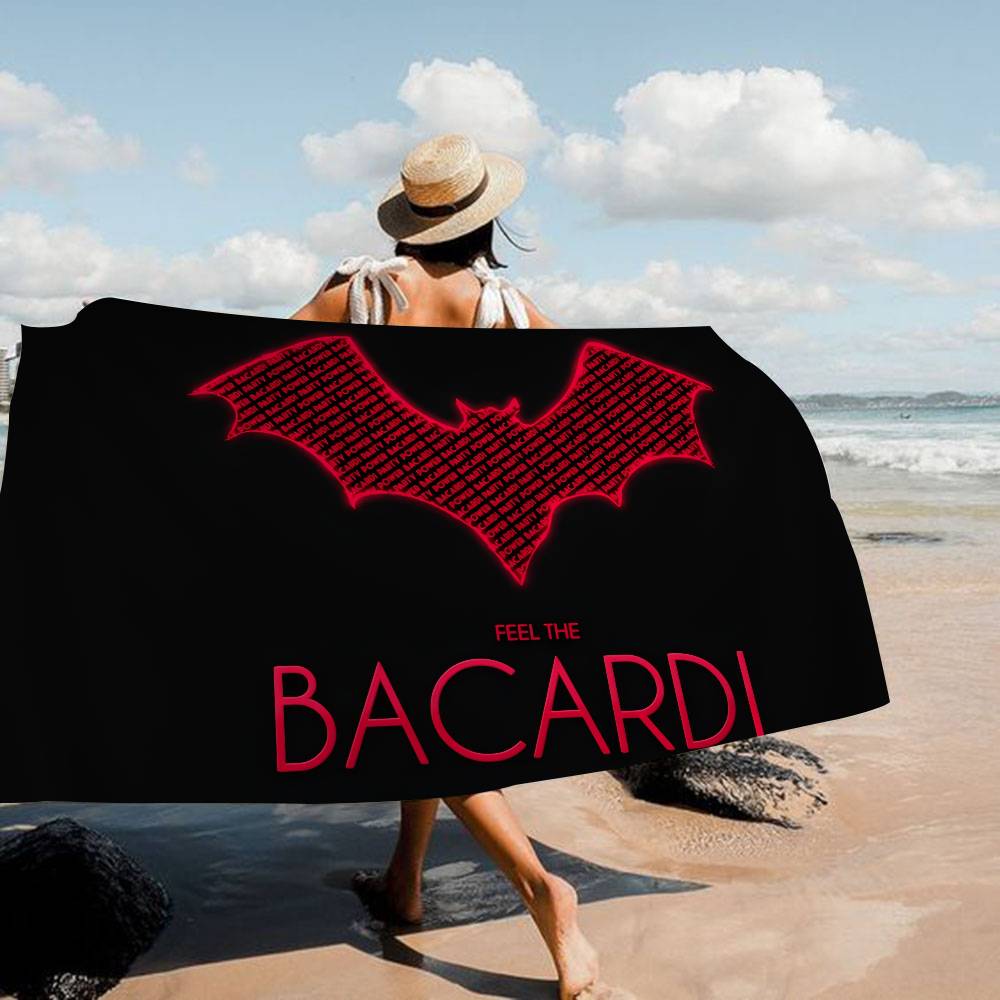B-Bacardis Rum Große Mikrofaser Strandtücher Schnelltrocknendes Handtuch Sand Strandtücher Poolhandtuch für Reise Schwimmbad Yoga