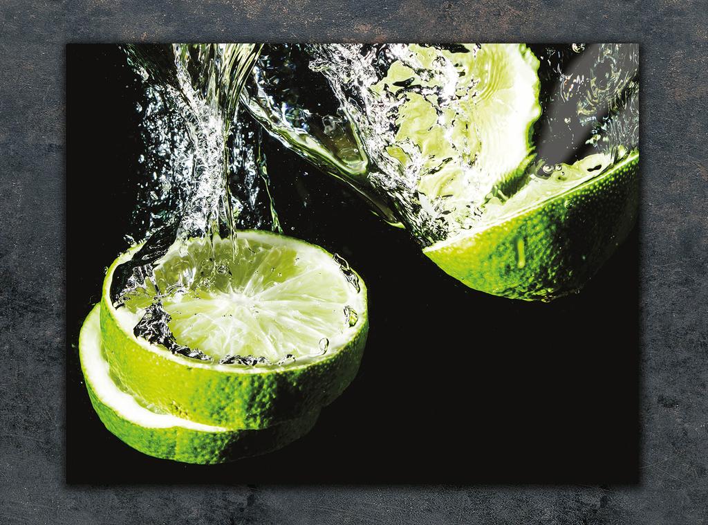 SZKLANA DESKA DO KROEJNIA 30x22 LIMONKA