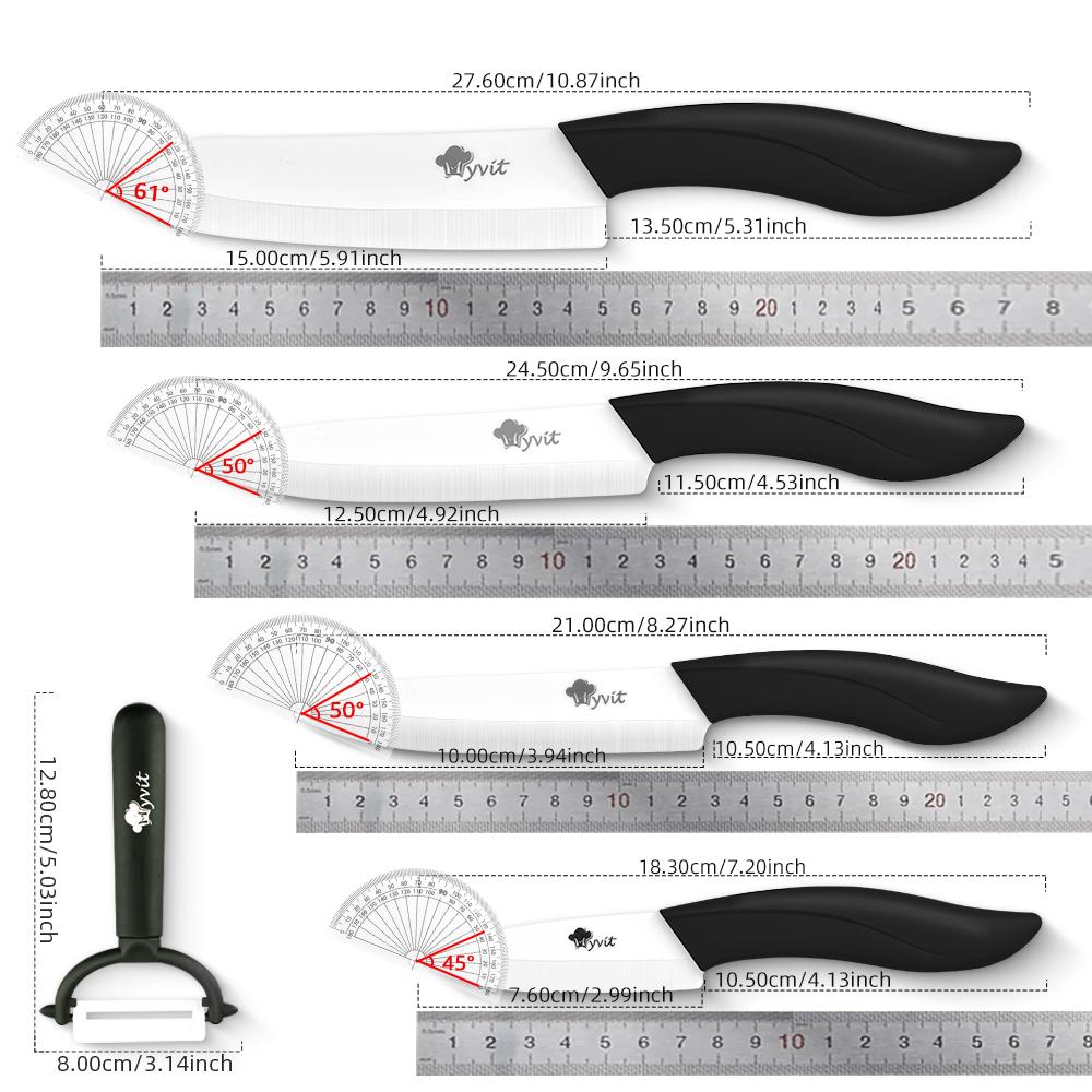 Keramisches Küchenmesser 3 4 5 6 Zoll Kochmesser Allzweckschneider Schälmesser Set Weiß Zirkonoxidklinge Kochen Fleischschneider