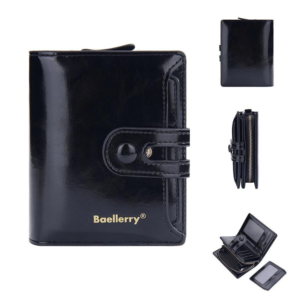 New Women's Short Wallet Glossy Multi-Card Zipper Change Bag Versatile Wallet