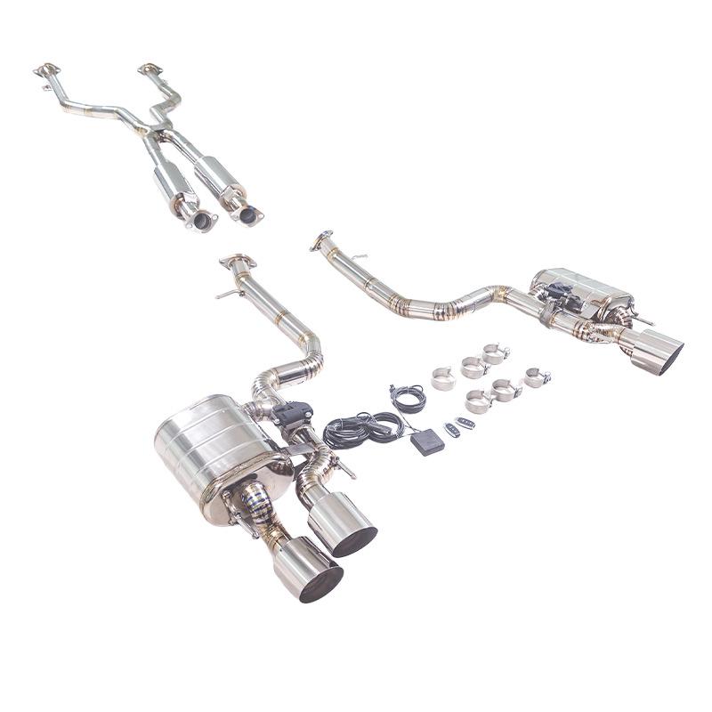 Enhance your 2022 Lexus RCF 5.0L with a titanium alloy dual-muffler, dual-valve quad-exhaust system.