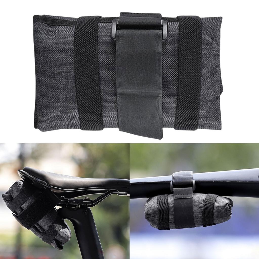 Scratchproof Bike Frame Bag Cycling Saddle Bag Tool Roll Bag Under Seat Pouch Portable Storage Bag Bicycle Cycling Pack
