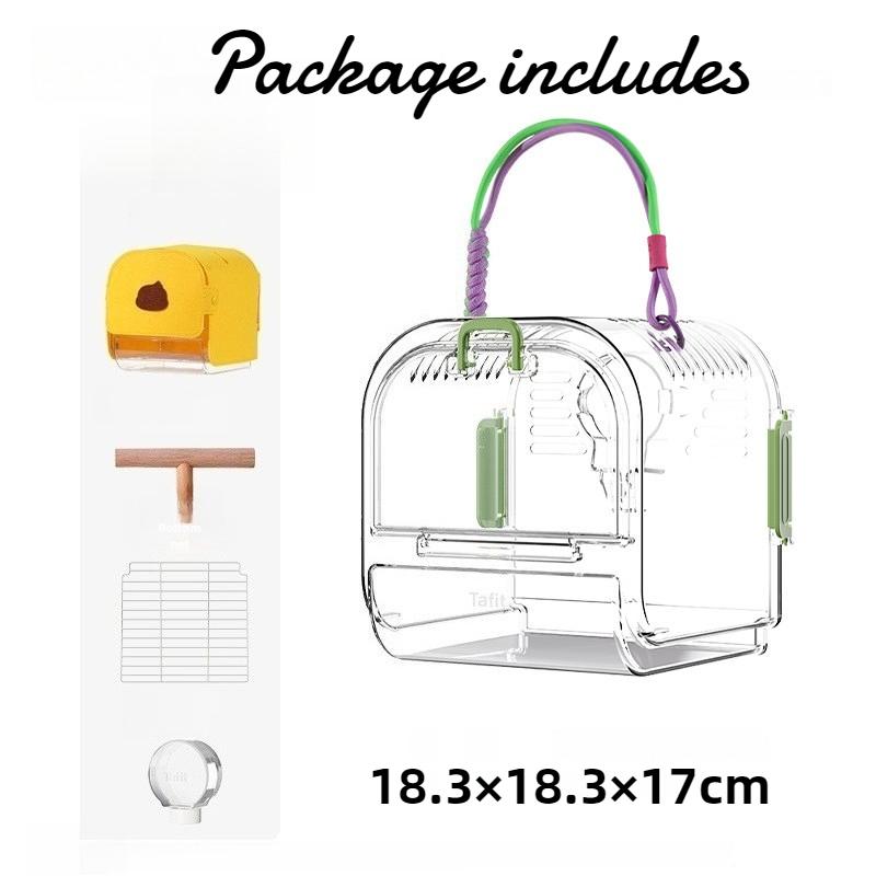 Parrots Cages Portable Outdoor Transparent Bird Bag Breathable Peony Cages Lightweight Bird House Supplies Small Pets Carries