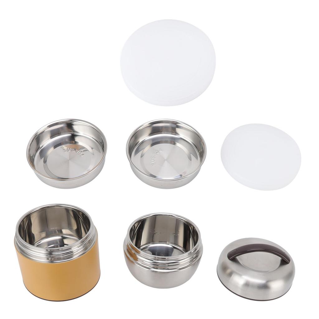 1.5L Thermal Lunch Box 304 Stainless Steel Leakage Proof Multi Layer Vacuum Bento Box for Travel Picnic Office