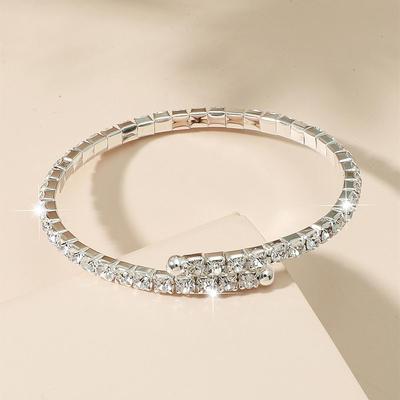 Premium Sense of Super Flash Full of Diamonds Bracelet Niche Design Temperament Rhinestone Bracelet Jewelry