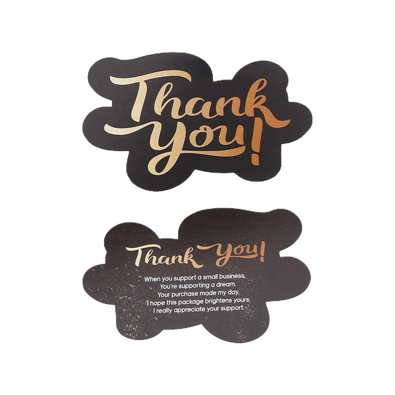 50-Pack Unique Minimalist Thank You Cards with Envelopes Creative Small Irregularly Shaped Cards for Clients Customers Employees