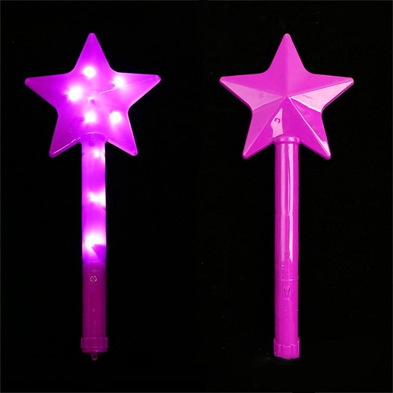 Varinha de Fada Brilhante Estrela de Cinco Pontas Varinha Atacado para Crianças Adultos Brincadeira ao Ar Livre de Verão Festa Suprimento Mercado de Pulgas 10PCS