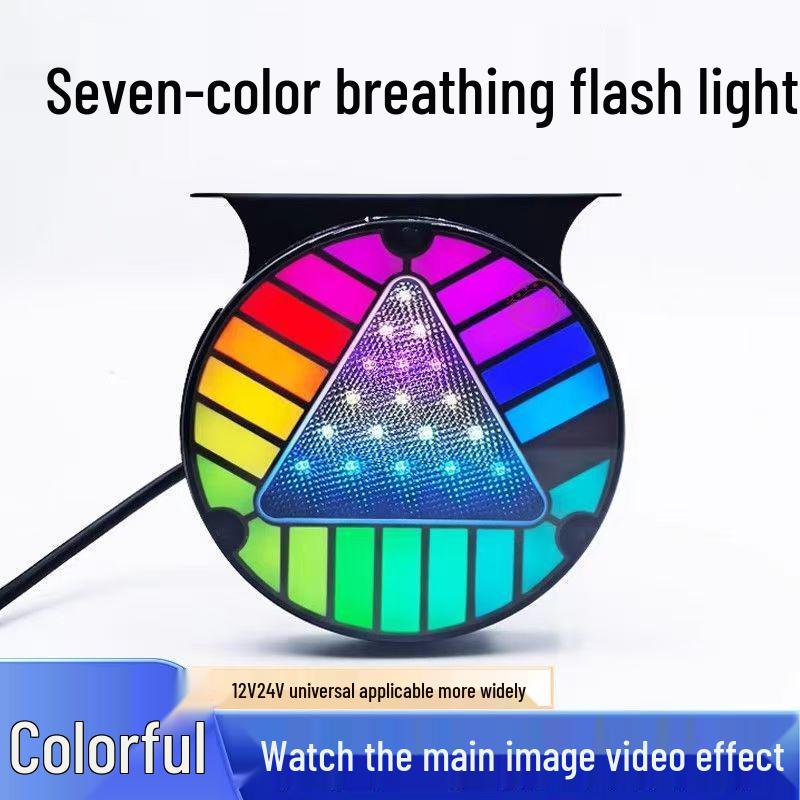 

Waterproof LED Brake & Tail Light for Motorcycles and Trucks, 12V/24V, High Brightness, Colorful Flashing Warning Navigator