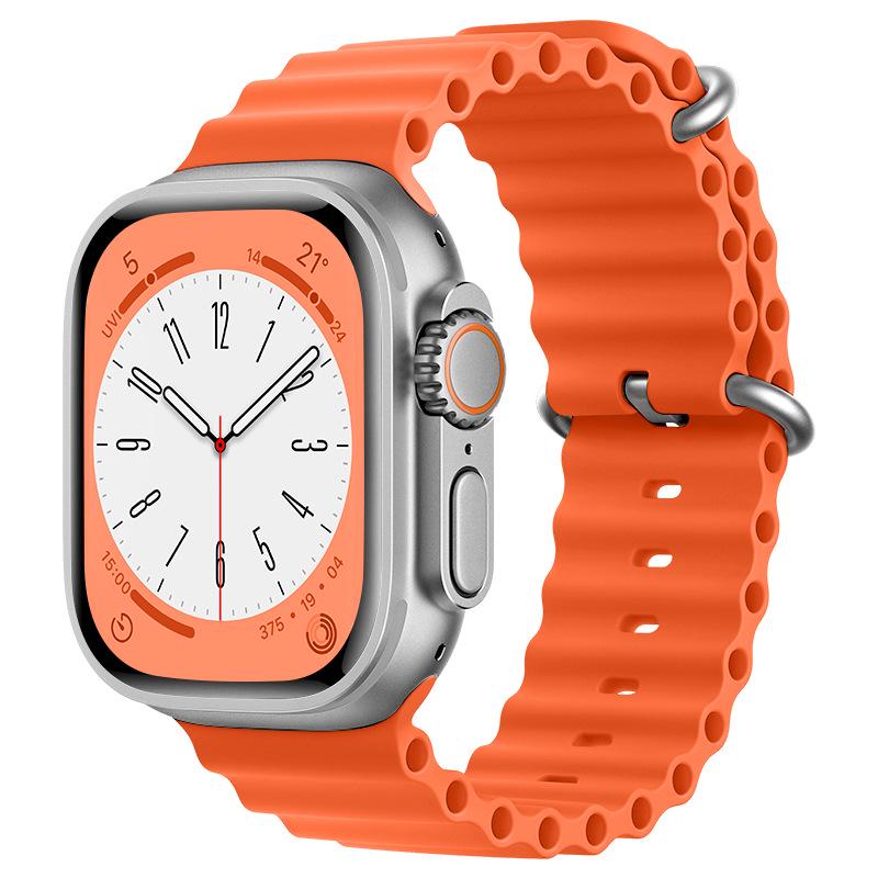 Ремешок из двухцветного силикона Apple Marine для часов 8/7/SE/Ultra Sports