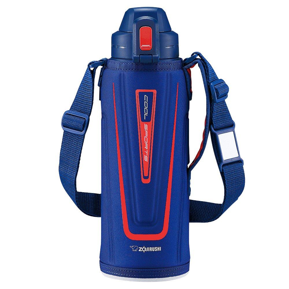 ZOJIRUSHI Stainless Steel Cool Water Bottle, Direct Drinking, Sports Type, 1.03L, Orange Navy, SD-EC10-AD