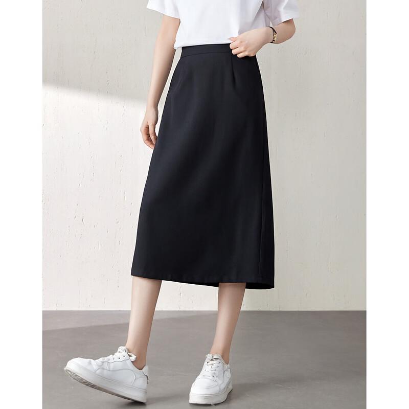 Women's High-Waist Slit Pencil Midi Skirt