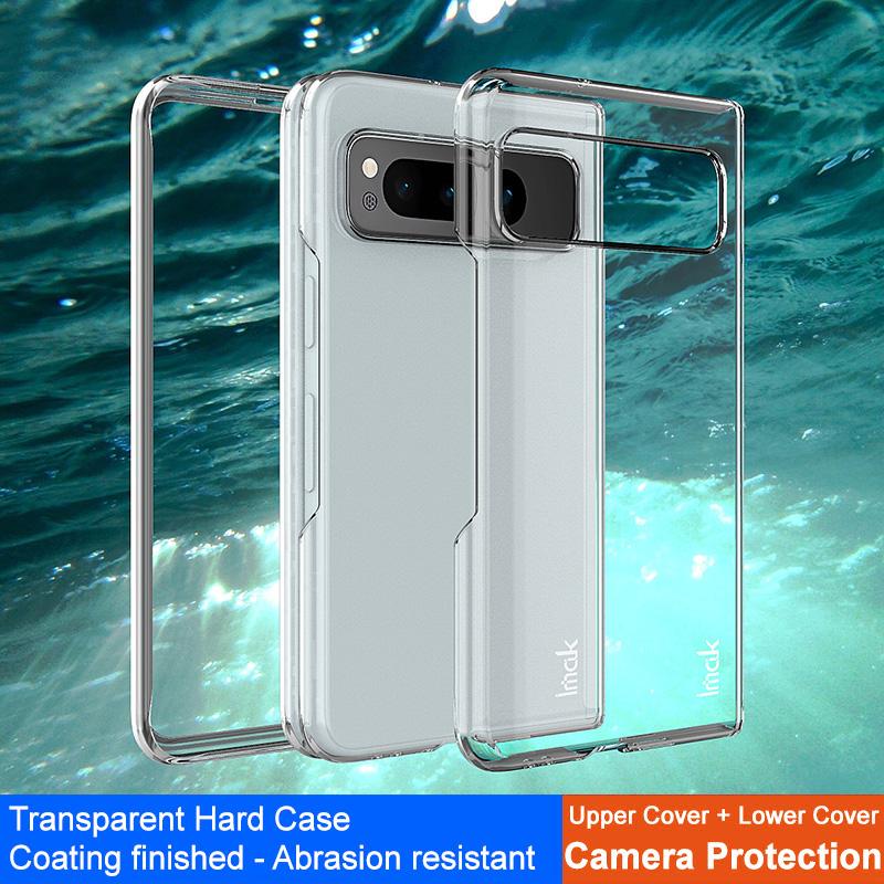 IMAK Crystal Case II Pro for Google Pixel Fold PC Crystal Phone Case Two-Piece Design Shell (Upper Cover+Lower Cover)