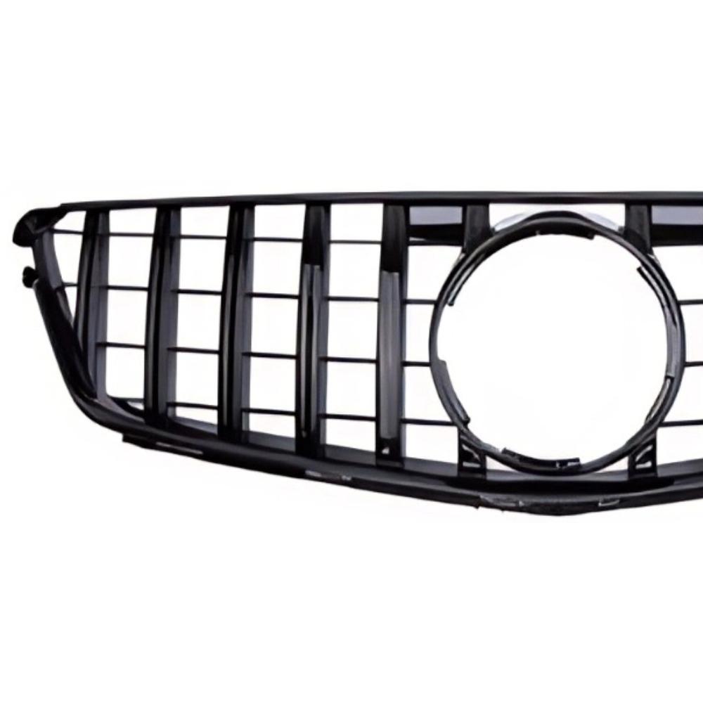 Für Mercedes C-Klasse W204 C43 2007-2014 Frontstoßstangengitter Mesh Glanzschwarz ABS Ersatz Sportliches Upgrade Tuning Zubehör