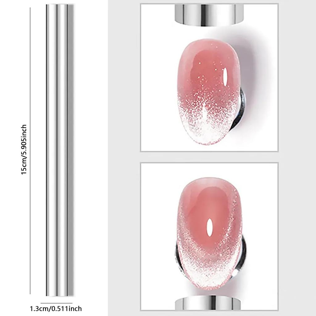 YIKOOLIN 3Pcs Cat Eye Magnet for Nails Gel Nail Polish Magnet Wand Nail Art Nail Polish Double-Headed Magnets Sticks Design Tool