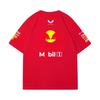 Red Bull Heren Dames F1 Raceteam T‑shirt, Zomer Korte Mouw Katoenen T‑shirt, Voor en Achter Print Casual Los Sport Topje, Meerkleurig